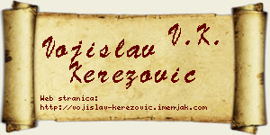 Vojislav Kerezović vizit kartica